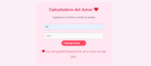 calcuadora de amor